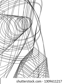  architectural drawing 3d illustration