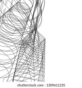  architectural drawing 3d illustration