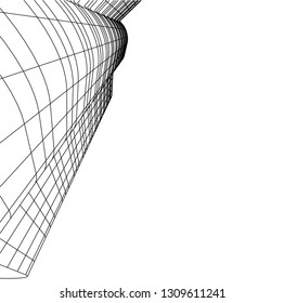  architectural drawing 3d illustration