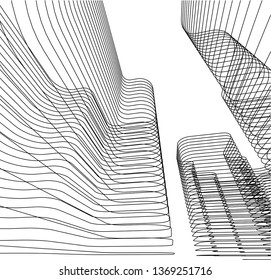  architectural drawing 3d illustration