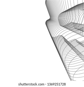  architectural drawing 3d illustration