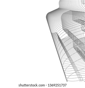  architectural drawing 3d illustration