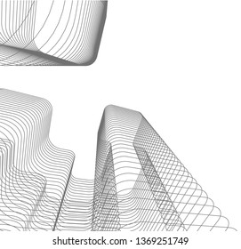  architectural drawing 3d illustration