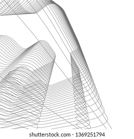  architectural drawing 3d illustration