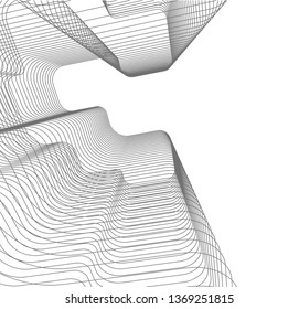  architectural drawing 3d illustration