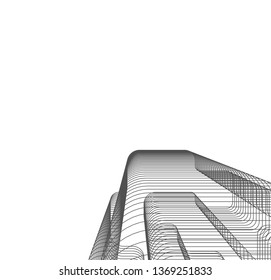  architectural drawing 3d illustration