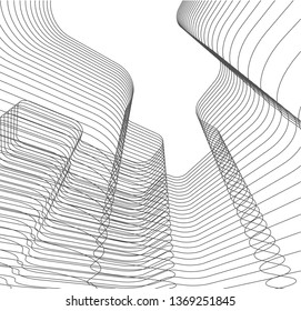  architectural drawing 3d illustration