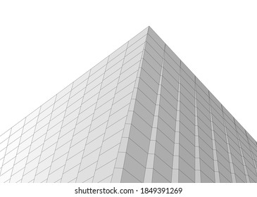 architectural drawing 3d vector illustration