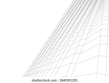 ilustración vectorial 3d de dibujo arquitectónico