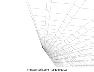 architectural drawing 3d vector illustration