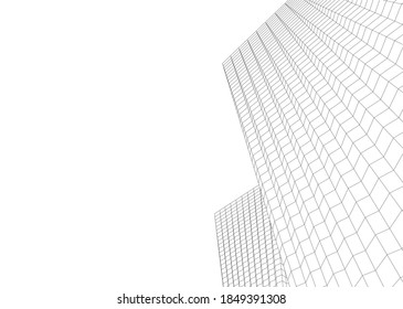architectural drawing 3d vector illustration