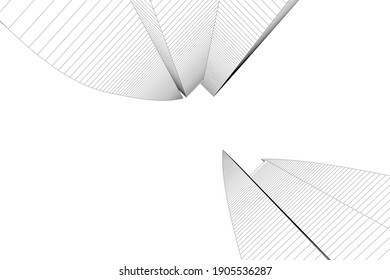 architectural drawing 3d vector illustration