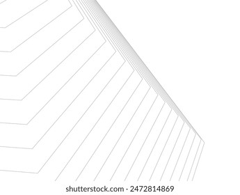 dibujo arquitectónico Ilustración vectorial 3d