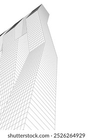 Architectural drawing 3d vector illustration