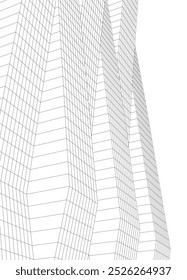 Dibujo arquitectónico Ilustración vectorial 3d