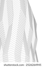 Architectural drawing 3d vector illustration