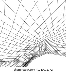 Architectural drawing. Abstract 3d mesh geometric background