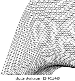 Architectural drawing. Abstract 3d mesh geometric background