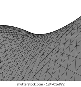 Architectural drawing. Abstract 3d mesh geometric background