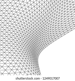 Architectural drawing. Abstract 3d mesh geometric background