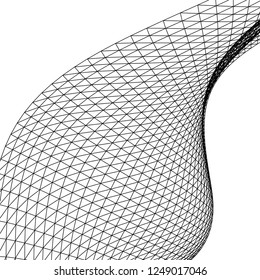 Architectural drawing. Abstract 3d mesh geometric background