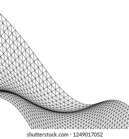 Architectural drawing. Abstract 3d mesh geometric background
