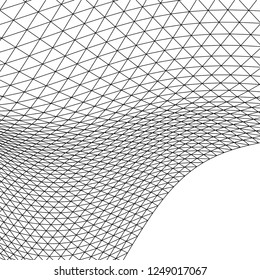 Architectural drawing. Abstract 3d mesh geometric background