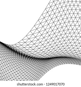 Architectural drawing. Abstract 3d mesh geometric background