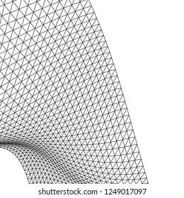 Architectural drawing. Abstract 3d mesh geometric background