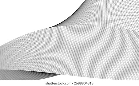 Dibujo arquitectónico. Abstractas fondo geométrico 3D