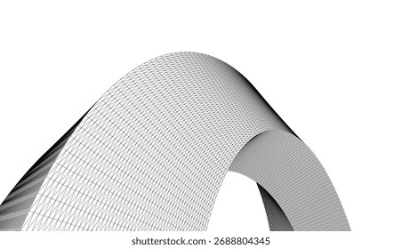 Architectural drawing. Abstract geometric 3d background