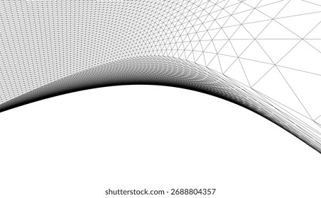 Dibujo arquitectónico. Abstractas fondo geométrico 3D