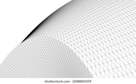 Desenho arquitetônico. Fundo geométrico 3D abstrato