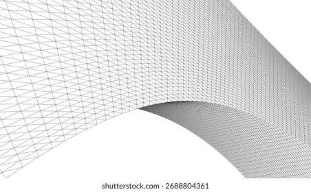 Architectural drawing. Abstract geometric 3d background