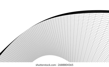Dibujo arquitectónico. Abstractas fondo geométrico 3D
