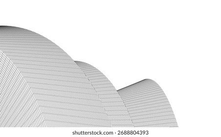 Dibujo arquitectónico. Abstractas fondo geométrico 3D