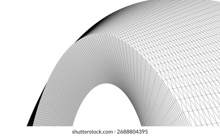 Desenho arquitetônico. Fundo geométrico 3D abstrato