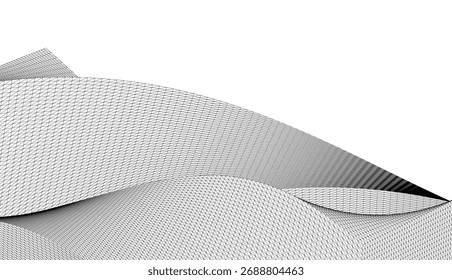 Dibujo arquitectónico. Abstractas fondo geométrico 3D