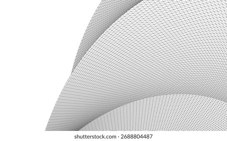 Architectural drawing. Abstract geometric 3d background