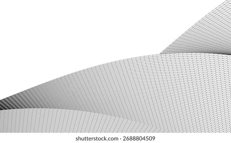 Architektonische Zeichnung. Abstrakter geometrischer 3D-Hintergrund