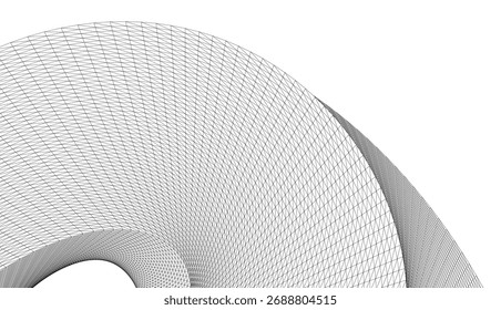 Architectural drawing. Abstract geometric 3d background