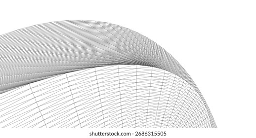 Architectural drawing. Abstract geometric background