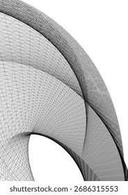 Desenho arquitetônico. Fundo geométrico abstrato