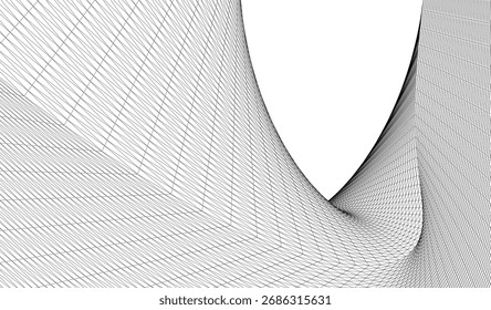 Desenho arquitetônico. Fundo geométrico abstrato