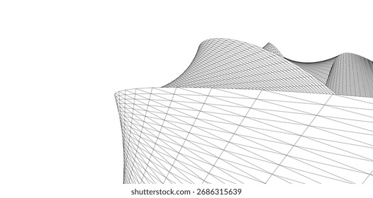 Dibujo arquitectónico. Fondo geométrico Abstractas