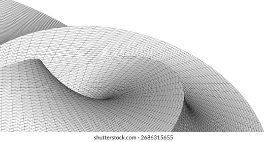 Architectural drawing. Abstract geometric background