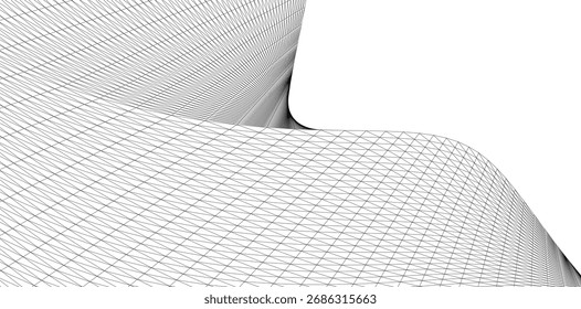 Desenho arquitetônico. Fundo geométrico abstrato