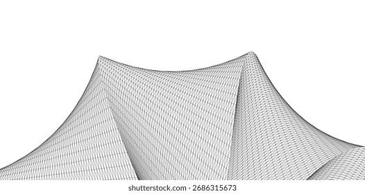 Architektonische Zeichnung. Abstrakter geometrischer Hintergrund