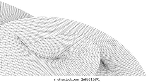 Architectural drawing. Abstract geometric background