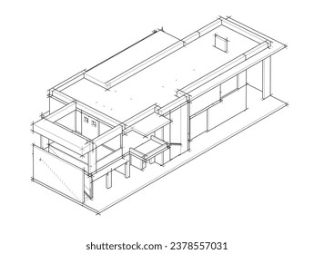 architectural drawing of a building
